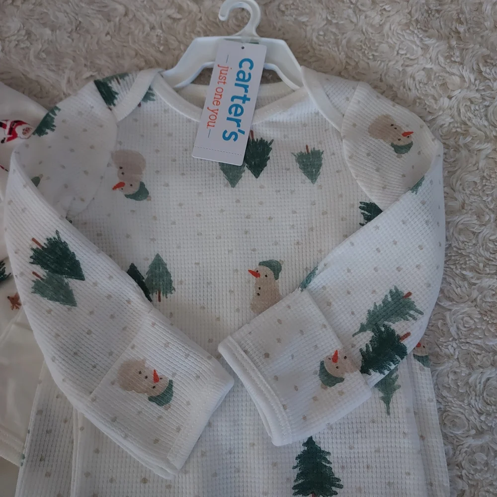 Bundle (6 pieces) 3 Carter's Festive Sets 3mo Winter Cool Weather Christmas